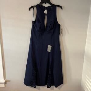 New CHi Chi London Navy Blue Sleeveless Dress Womens size 10